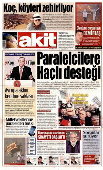 Gazete manşetleri (16 Aralık 2014)