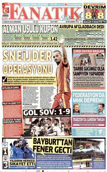 Gazete manşetleri (17 Aralık 2014)