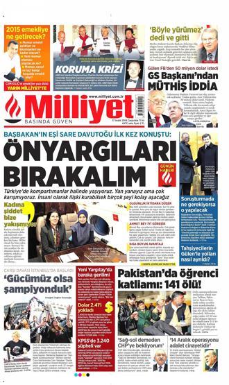 Gazete manşetleri (17 Aralık 2014)