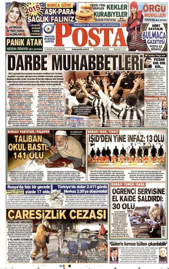 Gazete manşetleri (17 Aralık 2014)