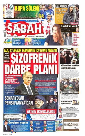 Gazete manşetleri (17 Aralık 2014)