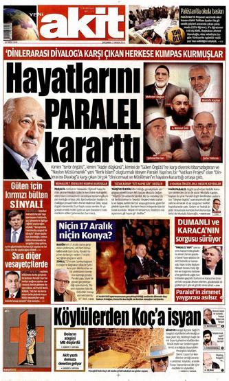 Gazete manşetleri (17 Aralık 2014)