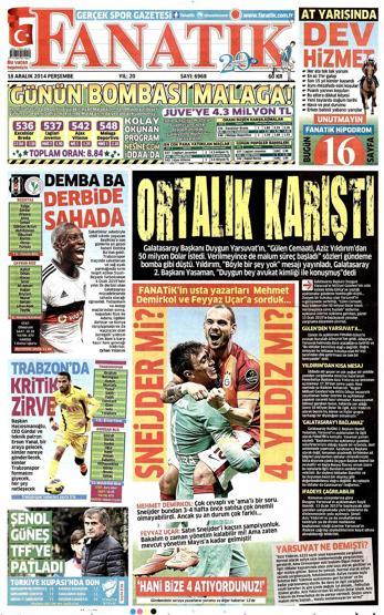 Gazete manşetleri (18 Aralık 2014)