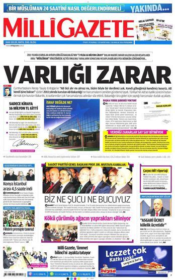 Gazete manşetleri (18 Aralık 2014)