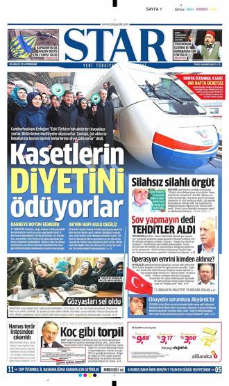 Gazete manşetleri (18 Aralık 2014)
