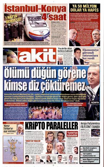 Gazete manşetleri (18 Aralık 2014)