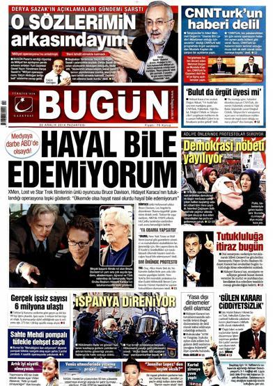 Gazete manşetleri ( 22 Aralık 2014)