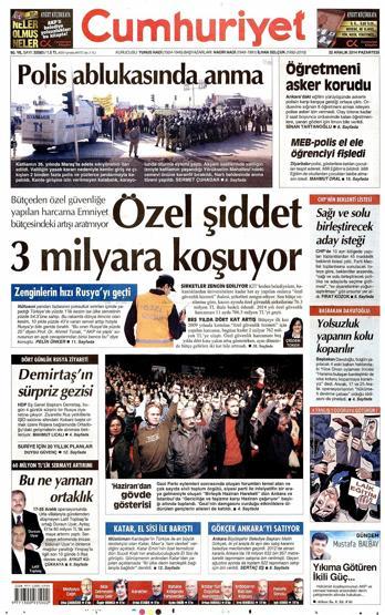 Gazete manşetleri ( 22 Aralık 2014)
