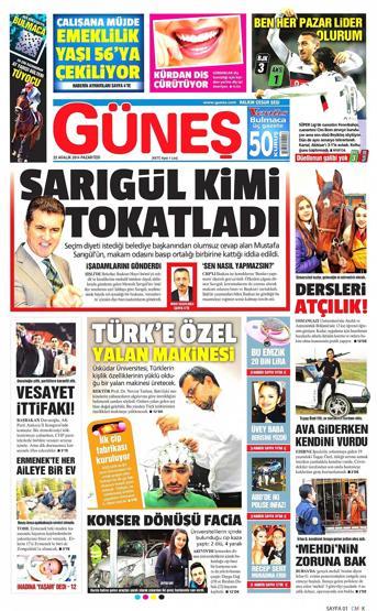 Gazete manşetleri ( 22 Aralık 2014)