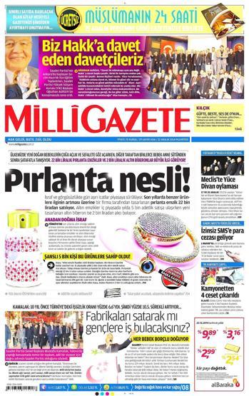 Gazete manşetleri ( 22 Aralık 2014)