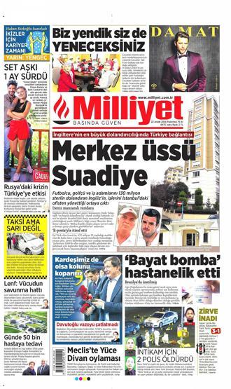 Gazete manşetleri ( 22 Aralık 2014)