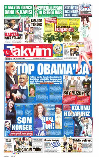 Gazete manşetleri ( 22 Aralık 2014)