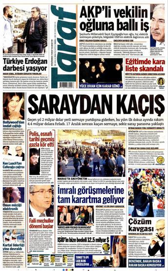 Gazete manşetleri ( 22 Aralık 2014)