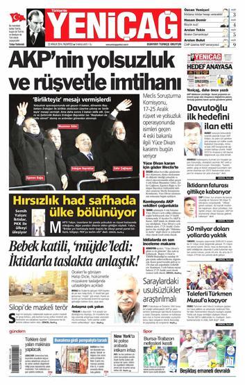 Gazete manşetleri ( 22 Aralık 2014)