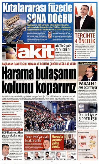 Gazete manşetleri ( 22 Aralık 2014)