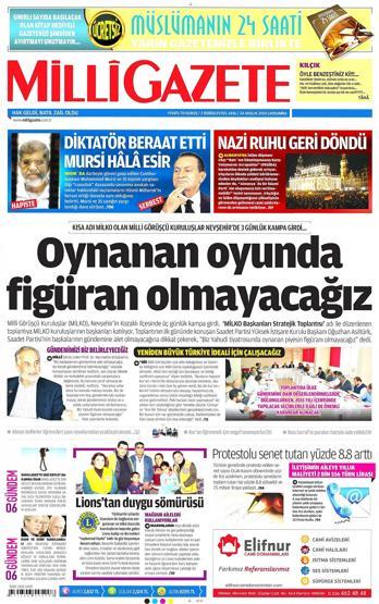 Gazete manşetleri (24 Aralık 2014)