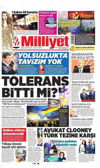 Gazete manşetleri (24 Aralık 2014)