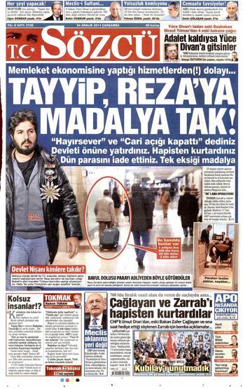 Gazete manşetleri (24 Aralık 2014)