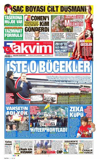 Gazete manşetleri (24 Aralık 2014)