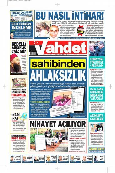 Gazete manşetleri (24 Aralık 2014)