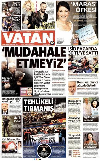 Gazete manşetleri (24 Aralık 2014)