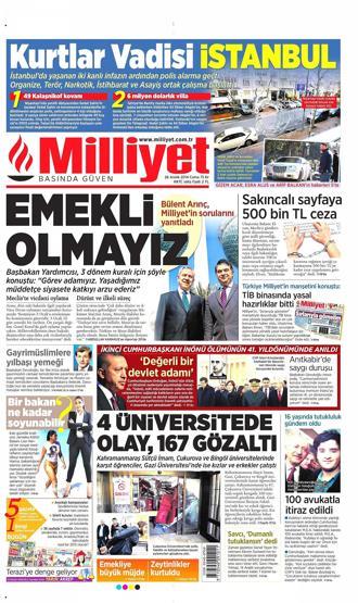 Gazete manşetleri (26 Aralık 2014)