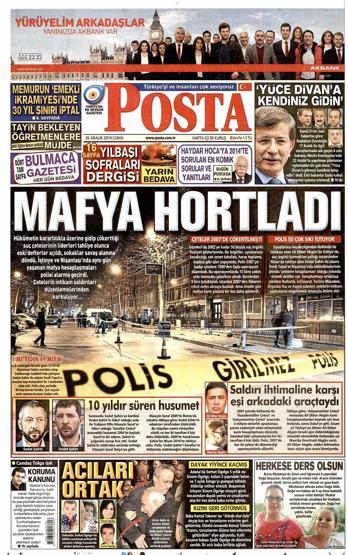 Gazete manşetleri (26 Aralık 2014)