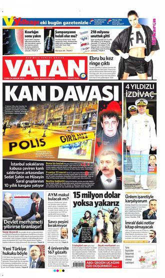 Gazete manşetleri (26 Aralık 2014)