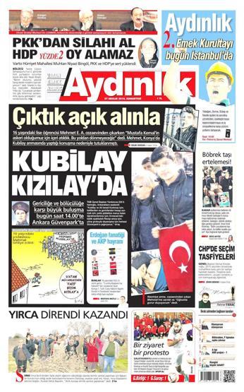 Gazete manşetleri (27 Aralık 2014)
