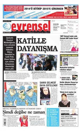 Gazete manşetleri (27 Aralık 2014)