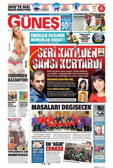 Gazete manşetleri (27 Aralık 2014)