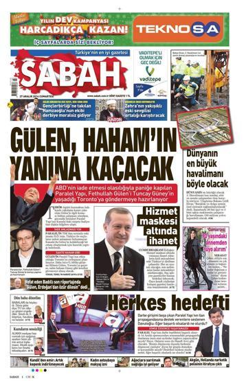Gazete manşetleri (27 Aralık 2014)