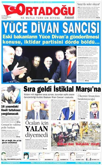 Gazete manşetleri (27 Aralık 2014)