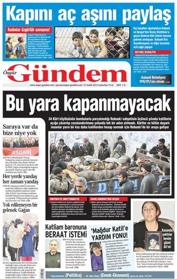 Gazete manşetleri (27 Aralık 2014)