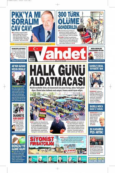 Gazete manşetleri (27 Aralık 2014)