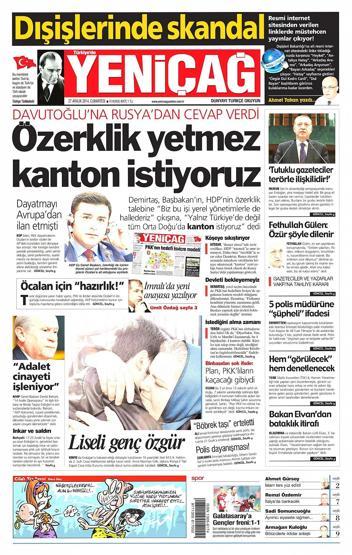 Gazete manşetleri (27 Aralık 2014)