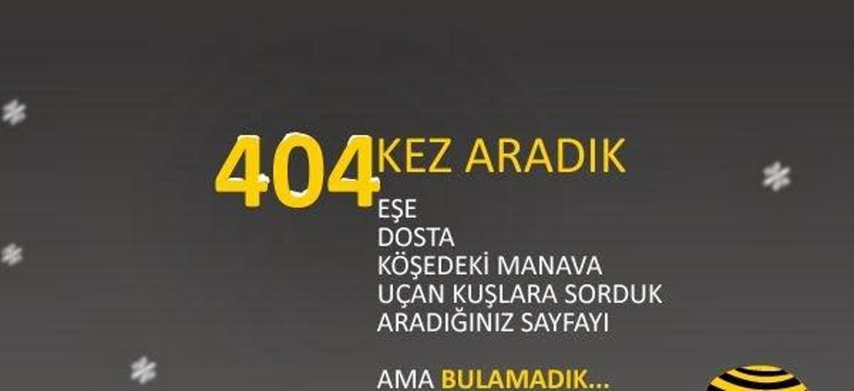 En iyi 404 sayfa bulunamadı hatası sayfaları