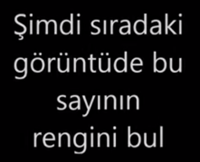 Sayılarla aklındaki rengi bul