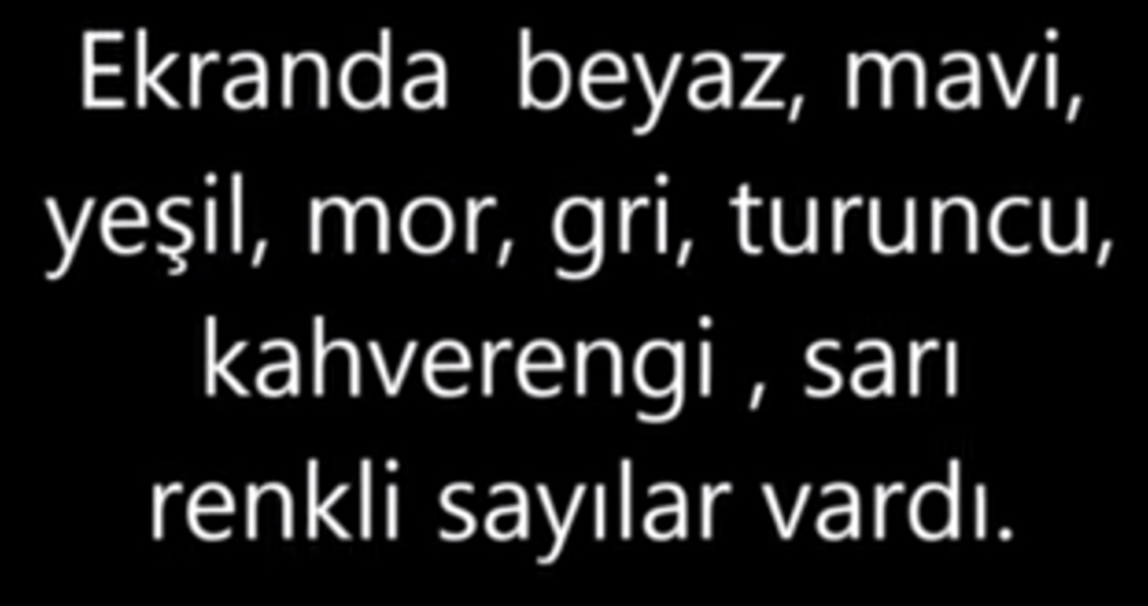 Sayılarla aklındaki rengi bul