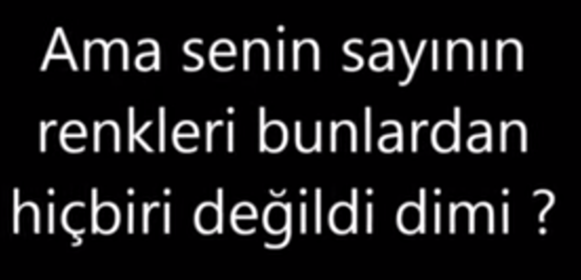 Sayılarla aklındaki rengi bul