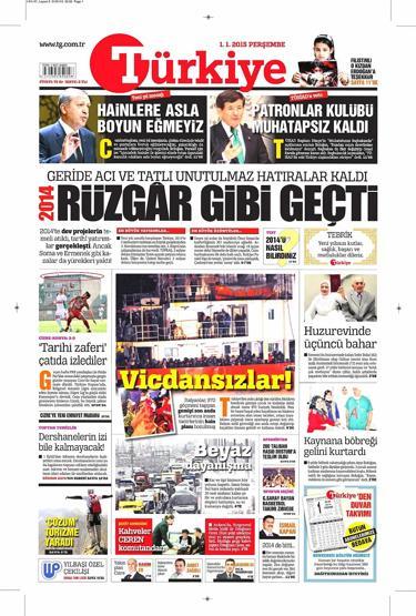 Gazete manşetleri (2 Ocak 2015)