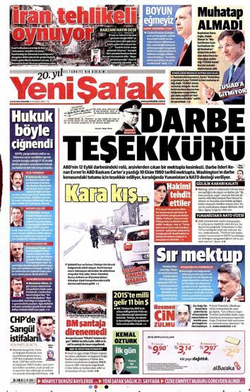 Gazete manşetleri (2 Ocak 2015)