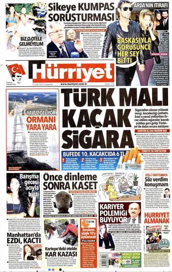 Gazete manşetleri (3 Ocak 2015)