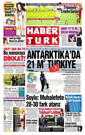 Gazete manşetleri (3 Ocak 2015)