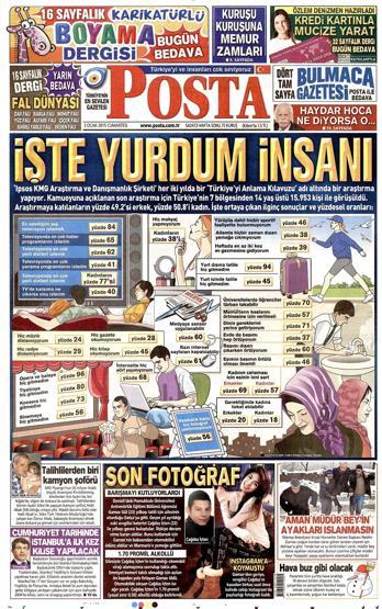 Gazete manşetleri (3 Ocak 2015)