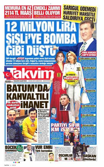 Gazete manşetleri (3 Ocak 2015)
