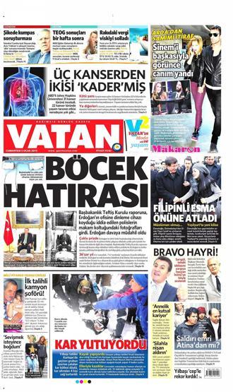 Gazete manşetleri (3 Ocak 2015)