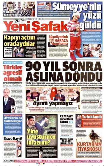 Gazete manşetleri (3 Ocak 2015)