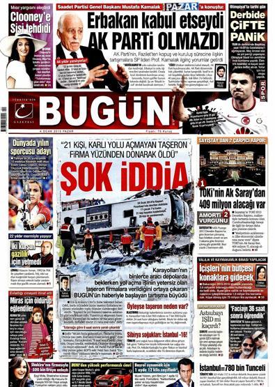 04 Ocak 2015 (Gazete manşetleri)