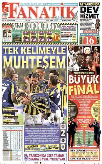 04 Ocak 2015 (Gazete manşetleri)